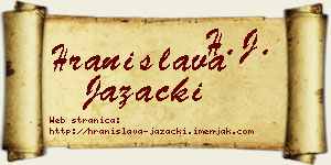 Hranislava Jazački vizit kartica